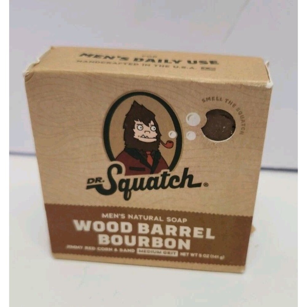 Dr. Squatch Wood Barrel Bourbon Bar Soap Men's Natural Soap